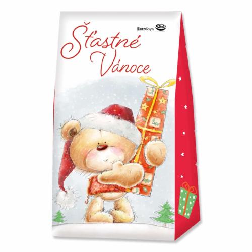 Čokoládové pralinky 95g - Šťastné Vánoce medívdek