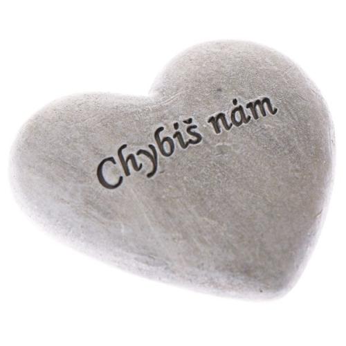 Srdce 6,5 cm - chybíš nám - PFY062