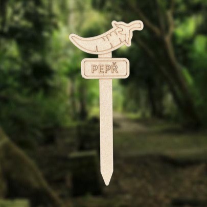 Dřevěný zápich 21cm - Pepř