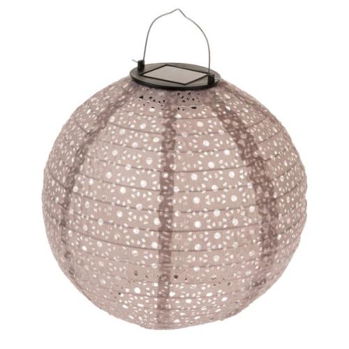 Textilní venkovní lampion 25cm se solárním led světlem - NBA100