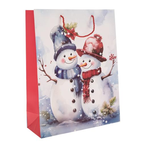 Papírová taška sněhulák 24x18 cm - DKTAS23069