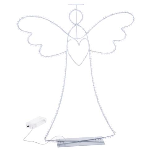 Anděl kovový s led světlem 58cm - LOL4010