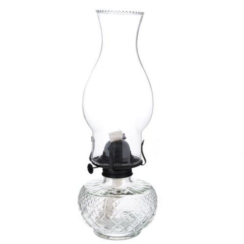 Skleněná petrolejová lampa 33cm - KA173