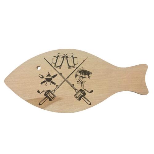 Dřevěné prkénko 30cm ryba - pruty