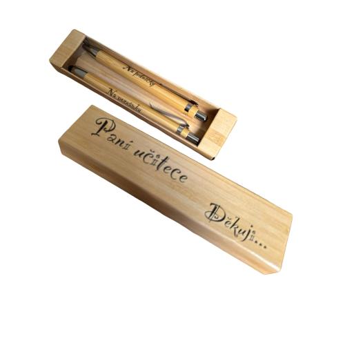 Sada propisek 15x4cm 100% recyklovatelný materiál - Paní učitelce