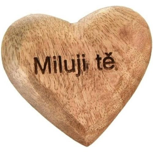 Mango srdce 7cm - Miluji tě - x13041