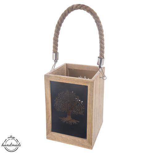 Mango svícen kov strom 20x14cm - 351835
