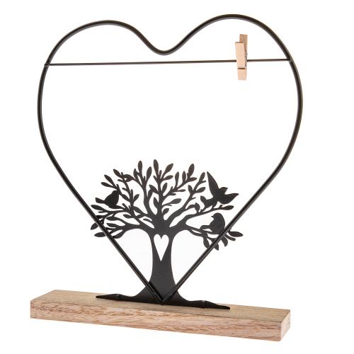 Kov dekorace strom s kolíčkem 25x23cm - SUC112