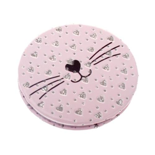 Kosmetické zrcátko 7cm kočka růžová
