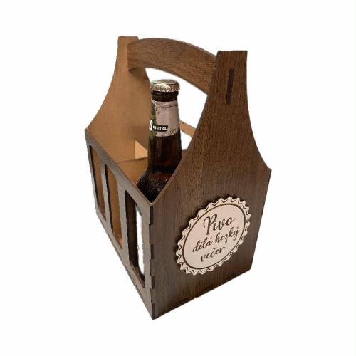 Přepavka na pivní lahve 30x16x24cm - Pivo dělá hezký večer
