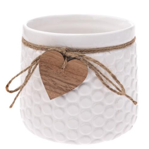 Keramický květináč 14x13cm bílý - IMN511