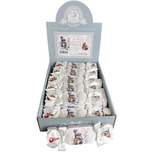 Mýdlo 20g v krabičce bonbon - Ptáčci přejí krásné Vánoce