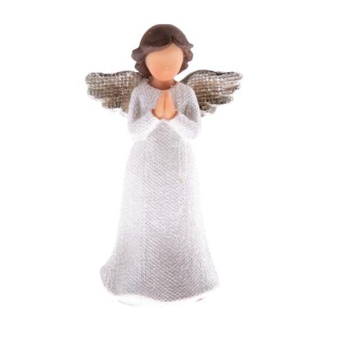 Polyresinový anděl modlící 12cm - AND192059