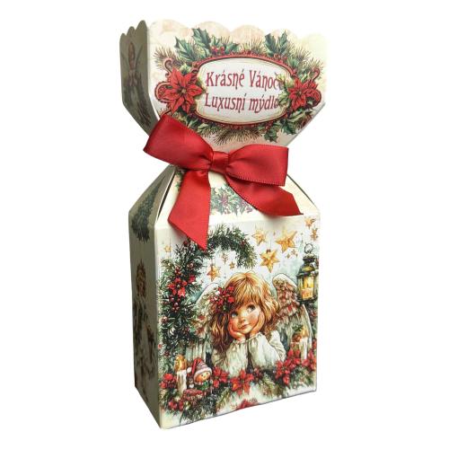 Mýdlo s mašlí 170g - Krásné Vánoce andělka