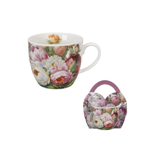 Hrnek 460ml v taštičce - Peonies