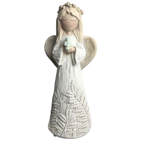 Anděl umělý kámen 30cm holubička - 222