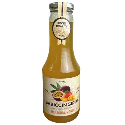 Babiččin ovocný sirup 500ml - Maracuja a Mango