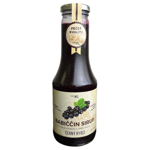 Babiččin ovocný sirup 500ml - Černý rybíz