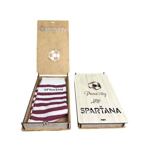 Ponožky v krabičce 21x12 cm žíhaná - Sparťan