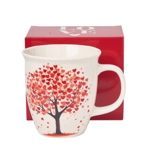 Porcelánový hrnek v boxu 650ml - strom života srdce