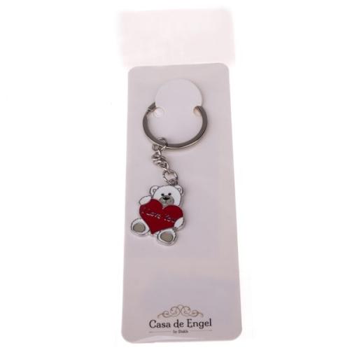 Klíčenka kov medvěd srdce - JAZ011