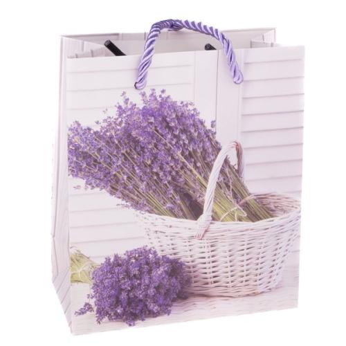 Papírová taška 24x18cm levandule - JAZ084-2