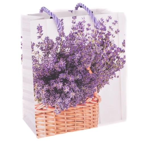 Papírová taška 32x26cm levandule - JAZ085-3