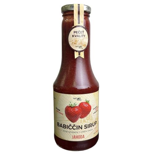 Babiččin ovocný sirup 500ml - Jahoda
