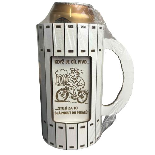 Dřevěný korbel s pivem 0,5L - Když je cíl pivo