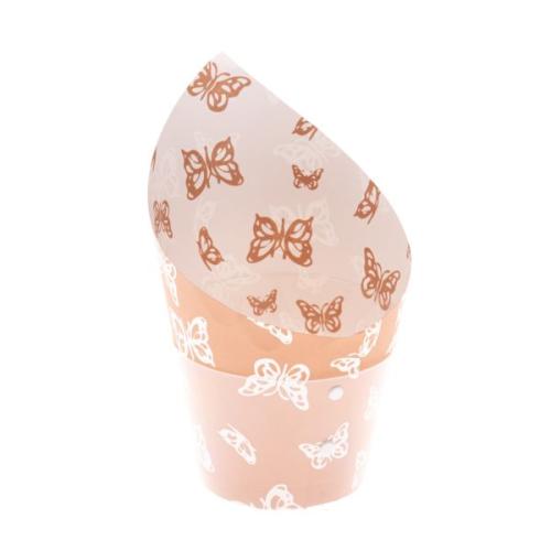 Papírový obal na květináč s plast. nádobkou 22x9cm Motýl - ADR114