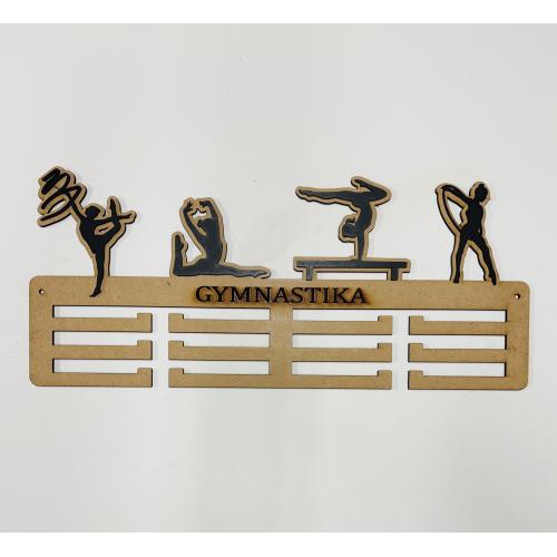 Dřevěný držák na medaile 50x20cm - Gymnastika