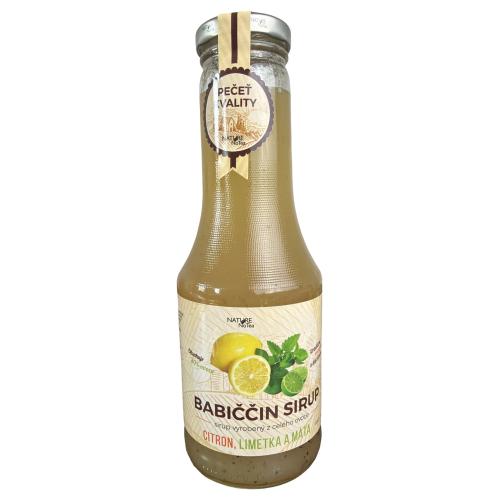 Babiččin ovocný sirup 500ml - Citron limetka a máta