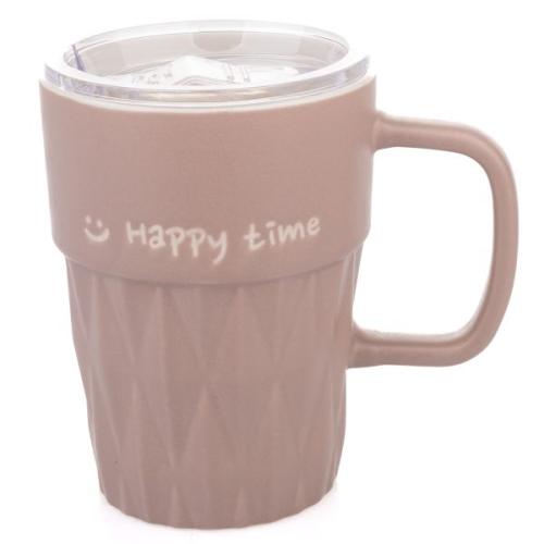 Porcelánový hrnek s víčkem 400ml - FMO130