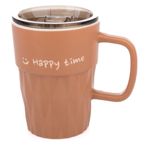 Porcelánový hrnek s víčkem 400ml - FMO134