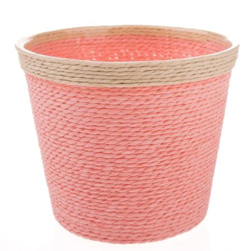 Obal na květináč + plast 13cm růžový - EGA110