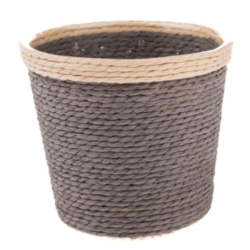 Obal na květináč + plast 13cm šedý - EGA112