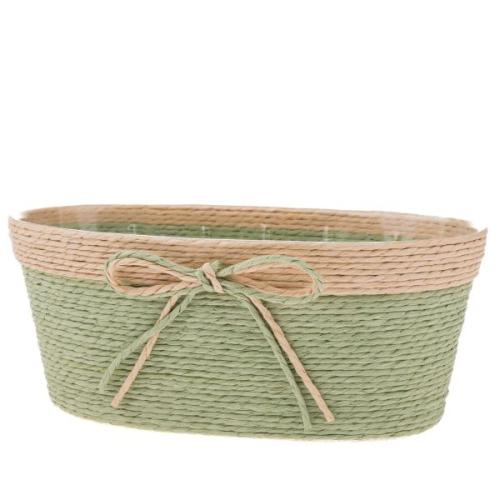 Oválný obal + plast 21x9cm zelený - EGA121