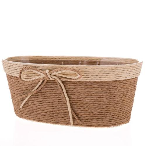 Oválný obal + plast 21x9cm hnědý - EGA125