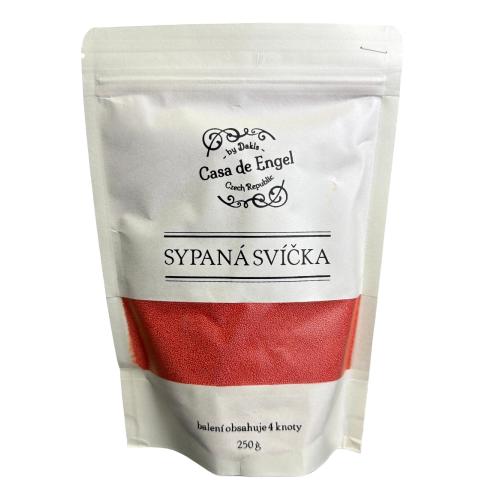 Sypaná svíčka 250g čtyři knoty  - Oranžová