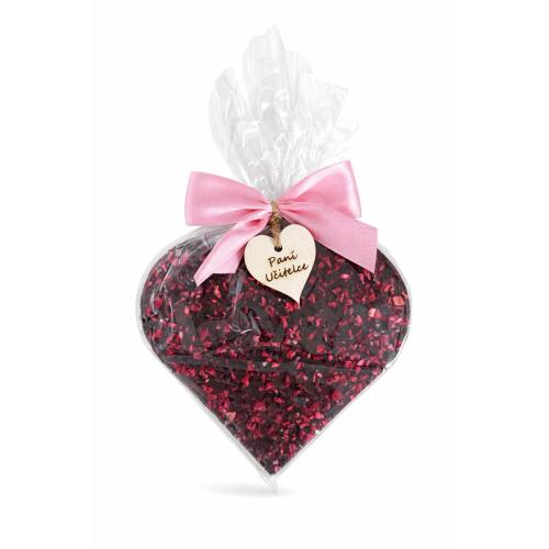 Čokoláda srdce 100g hořká - Paní učitelce