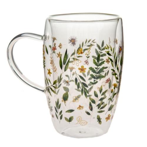 Skleněný termohrnek 450ml Luční kvítí - DOR27015