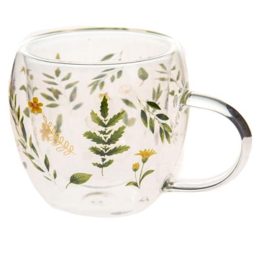 Skleněný termohrnek 80ml Luční kvítí - DOR27019