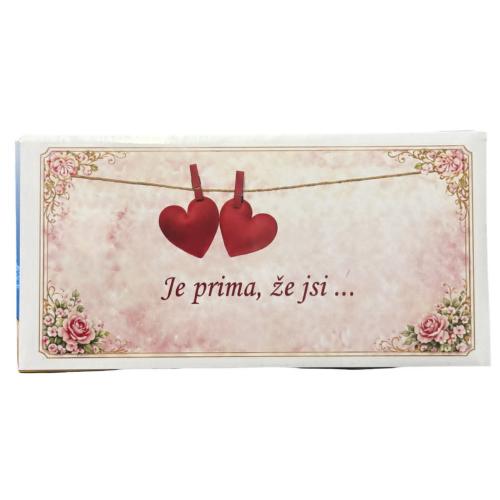 Čokoláda s nápisem 100g - Je prima, že jsi..