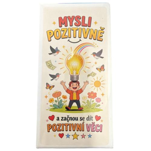 Čokoláda 100g - Mysli pozitivně žárovka