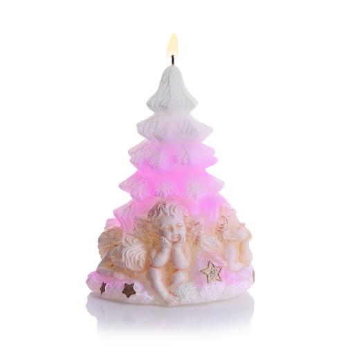 Svíčka stromek s diodou 100x150 - Angels