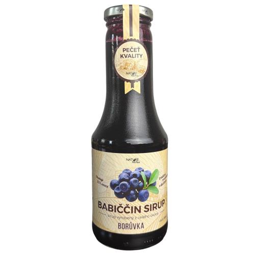 Babiččin ovocný sirup 500ml - Borůvka