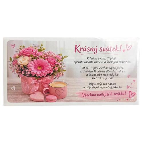 Čokoláda 100g - Krásný svátek růžové květiny