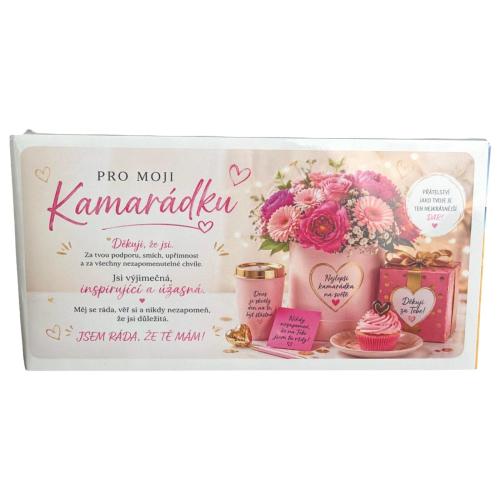 Čokoláda 100g - Pro moji kamarádku růžové květiny