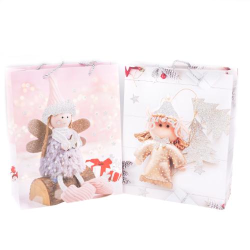Papírová taška střední 23x18cm Vánoční - DKTAS241073