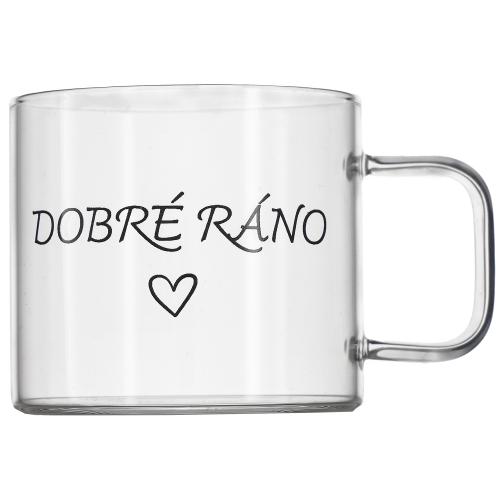 Hrnek skleněný 300ml Dobré ráno - DOR27063